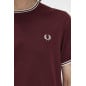 FRED PERRY- T-Shirt Con Doppia Riga