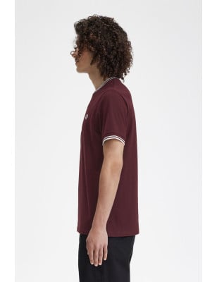 FRED PERRY- T-Shirt Con Doppia Riga