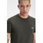 FRED PERRY- T-Shirt Con Bordo Manica A Righe