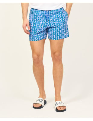 Emporio Armani- Costume shorts con pattern Small logo