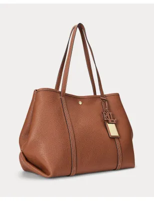 RALPH LAUREN- Tote Emerie grande in pelle martellata