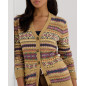 RALPH LAUREN- Cardigan Fair Isle in cotone e lino