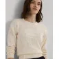 RALPH LAUREN- Maglia girocollo in cotone con stemma