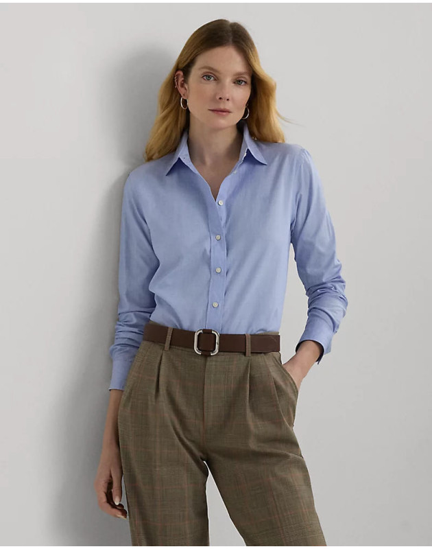 RALPH LAUREN- Camicia in cotone Classic-Fit