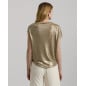 RALPH LAUREN- Top a spalle scoperte in jersey laminato