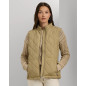 RALPH LAUREN- Gilet a lupetto trapuntato a rombi logo