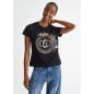 LIU JO- T-shirt con logo e strass