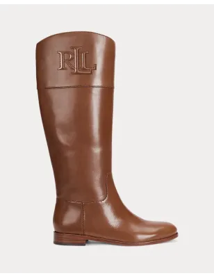 RALPH LAUREN- Stivali da equitazione Justine in pelle