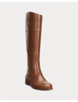 RALPH LAUREN- Stivali da equitazione Justine in pelle