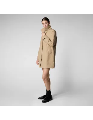 SAVE THE DUCK- Cappotto con cappuccio Embie Stardust Beige