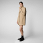 SAVE THE DUCK- Cappotto con cappuccio Embie Stardust Beige