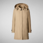 SAVE THE DUCK- Cappotto con cappuccio Embie Stardust Beige