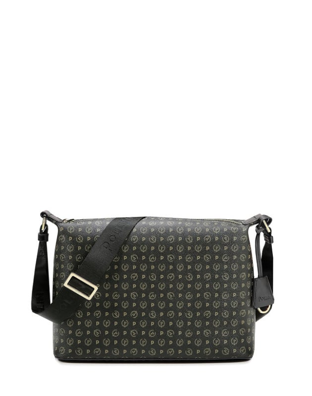 POLLINI- Borsa Hobo Heritage Logo Classic