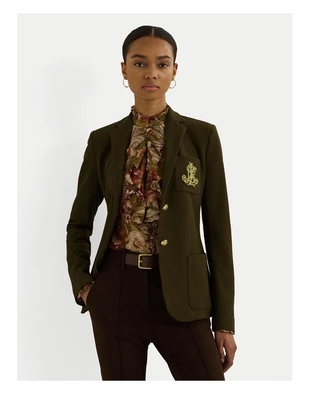 RALPH LAUREN - Blazer in jacquard con ricamo