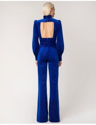 Tassos Mitropoulos - Jumpsuit di velluto con strass