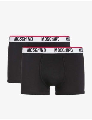 MOSCHINO UNDERWEAR - Set di 2 boxer in jersey di cotone con logo
