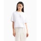 ARMANI EXCHANGE- T-shirt cropped con logo di strass