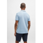 HUGO BOSS- Polo paddy in piqué di cotone con logo sottocollo HUGO BOSS- Polo paddy in piqué di cotone con logo sottocollo