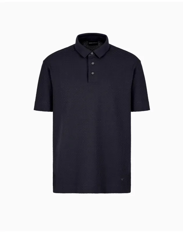 EMPORIO ARMANI- Polo in jersey jacquard EMPORIO ARMANI- Polo in jersey jacquard