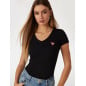 GUESS- T-shirt stretch logo Triangolo piccolo