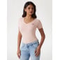 GUESS- T-shirt stretch logo Triangolo piccolo