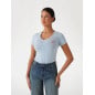 GUESS- T-shirt stretch logo Triangolo piccolo