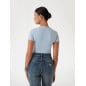 GUESS- T-shirt stretch logo Triangolo piccolo