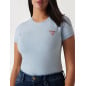 GUESS- T-shirt stretch logo piccolo triangolo