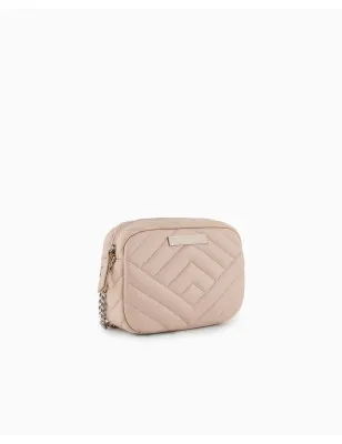 ARMANI EXCHANGE- Borsa a tracolla matelassè con tracolla in catena