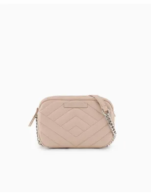 ARMANI EXCHANGE- Borsa a tracolla matelassè con tracolla in catena