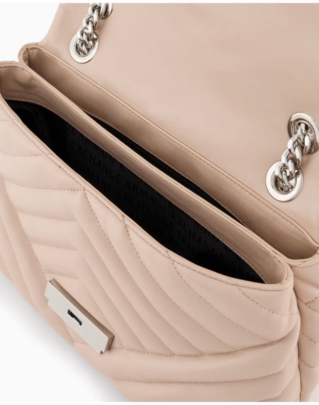 ARMANI EXCHANGE- Borsa a spalla in materiale matelassè con dettagli metal ARMANI EXCHANGE- Borsa a spalla in materiale matelassè con dettagli metal