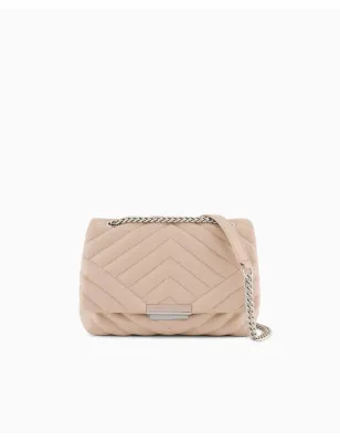 ARMANI EXCHANGE- Borsa a spalla in materiale matelassè con dettagli metal
