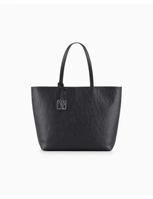ARMANI EXCHANGE- Borsa shopper con logo allover