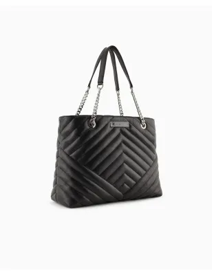ARAMNI EXCHANGE- Borsa shopper matelassè con manici in catena