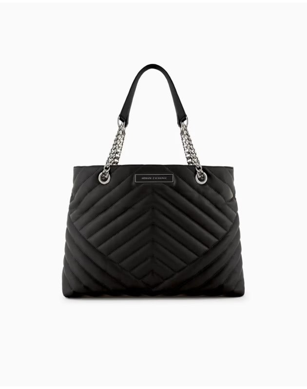 ARAMNI EXCHANGE- Borsa shopper matelassè con manici in catena ARAMNI EXCHANGE- Borsa shopper matelassè con manici in catena