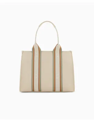 ARMANI EXCHANGE- Borsa shopper con bande a contrasto