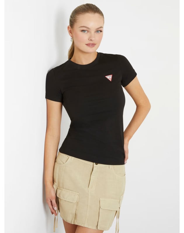 GUESS- T-shirt stretch logo piccolo triangolo GUESS- T-shirt stretch logo piccolo triangolo