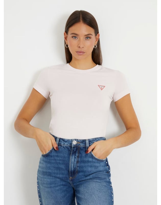 GUESS- T-shirt stretch logo piccolo triangolo GUESS- T-shirt stretch logo piccolo triangolo
