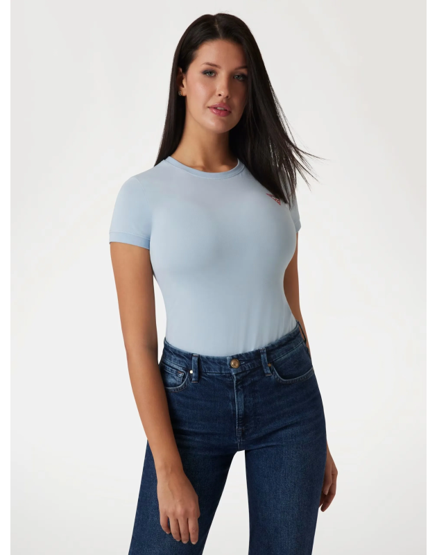GUESS- T-shirt stretch logo piccolo triangolo GUESS- T-shirt stretch logo piccolo triangolo