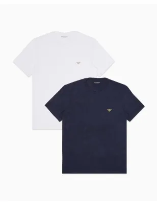 EMPORIO ARMANI- Confezione da 2 T-shirt  aderenti in viscosa