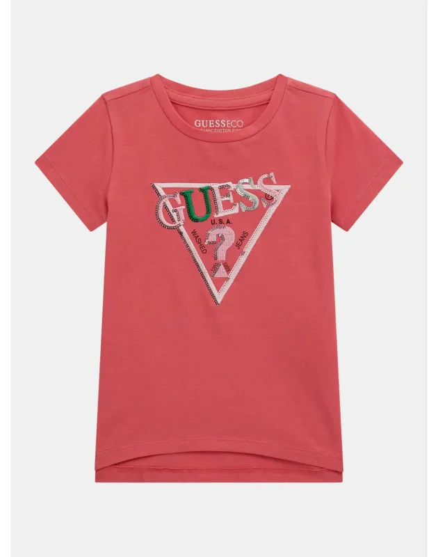 GUESS KIDS- T-shirt logo triangolo GUESS KIDS- T-shirt logo triangolo