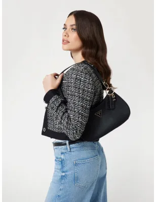 GUESS- Borsa a spalla Noelle saffiano
