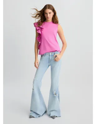 LIU JO- T-shirt con volant