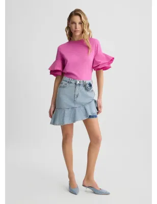 LIU JO- T-shirt con volant