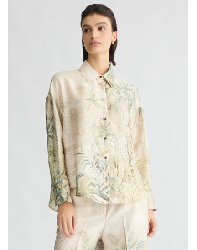 LIU JO- Camicia in twill con stampa LIU JO- Camicia in twill con stampa