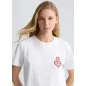 LIU JO- T-shirt in cotone con ricamo e strass LIU JO- T-shirt in cotone con ricamo e strass