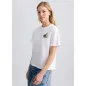 LIU JO- T-shirt in cotone con ricamo e strass