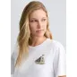 LIU JO- T-shirt in cotone con ricamo e strass