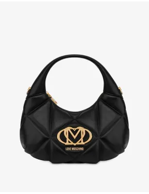 LOVE MOSCHINO- Hobo bag trapuntata Embossed Nero