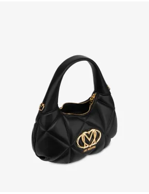 LOVE MOSCHINO- Hobo bag trapuntata Embossed Nero